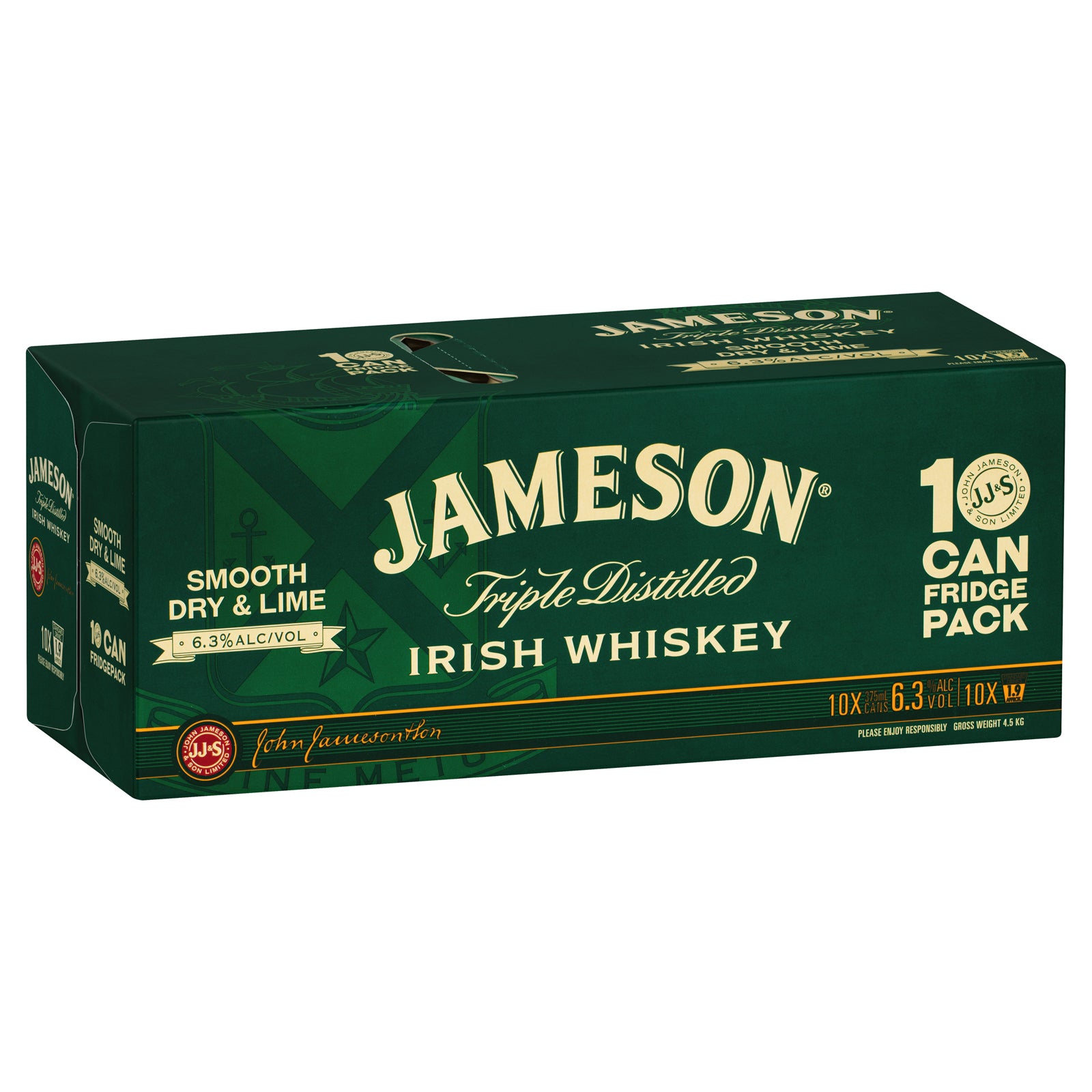 Jameson Dry & Lime 6.3% -375 ml Cans 10PK