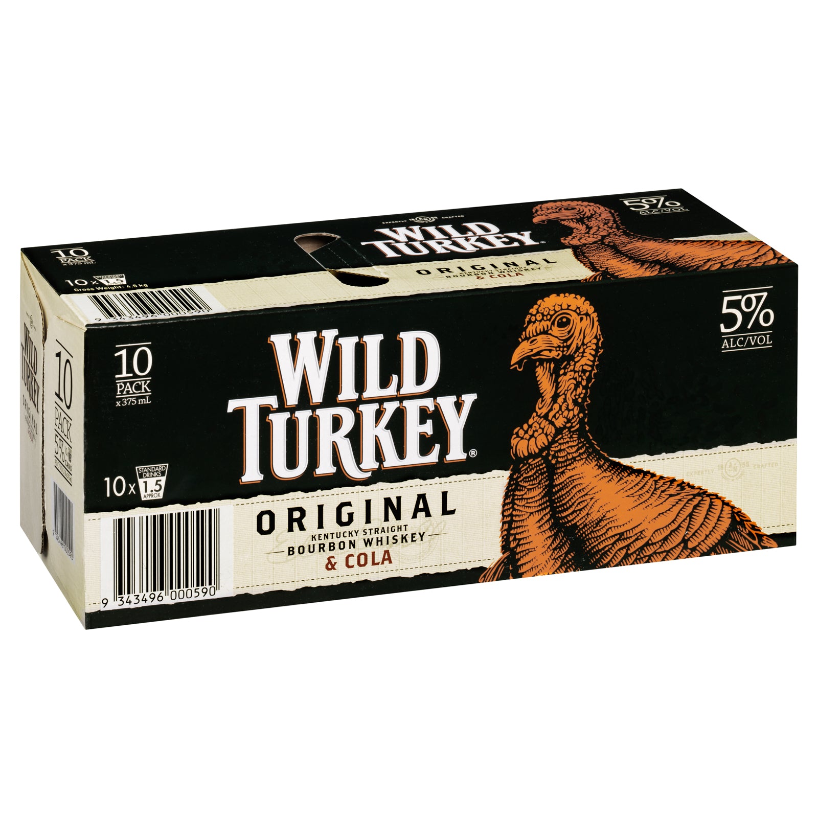 Wild Turkey & Cola 10pk - 375 mL Cans